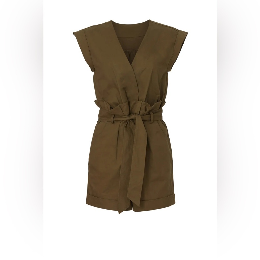 Marissa Webb Olive Green Canvas Romper Size 0